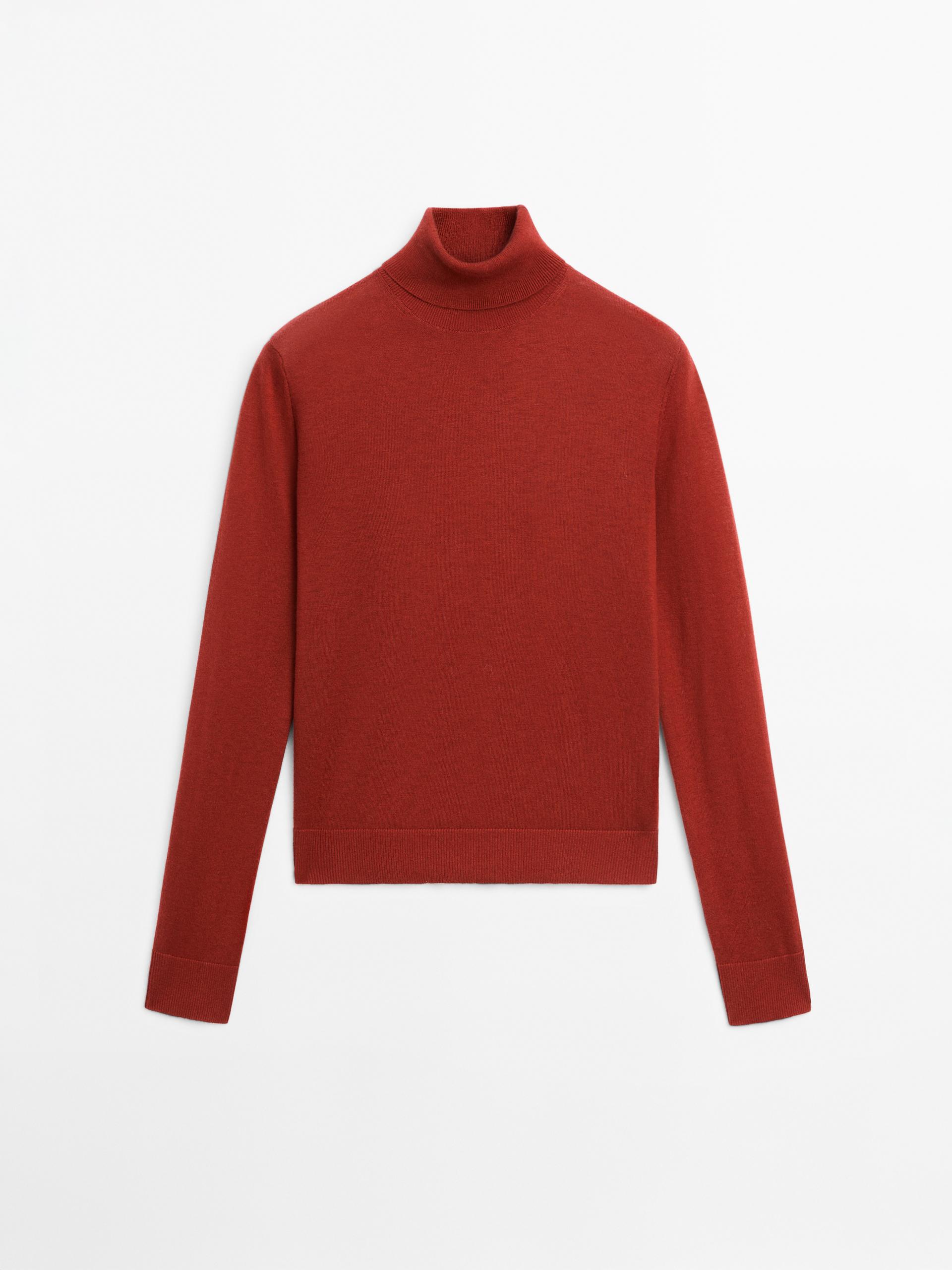 Massimo Dutti, High Neck Wool Blend Sweater