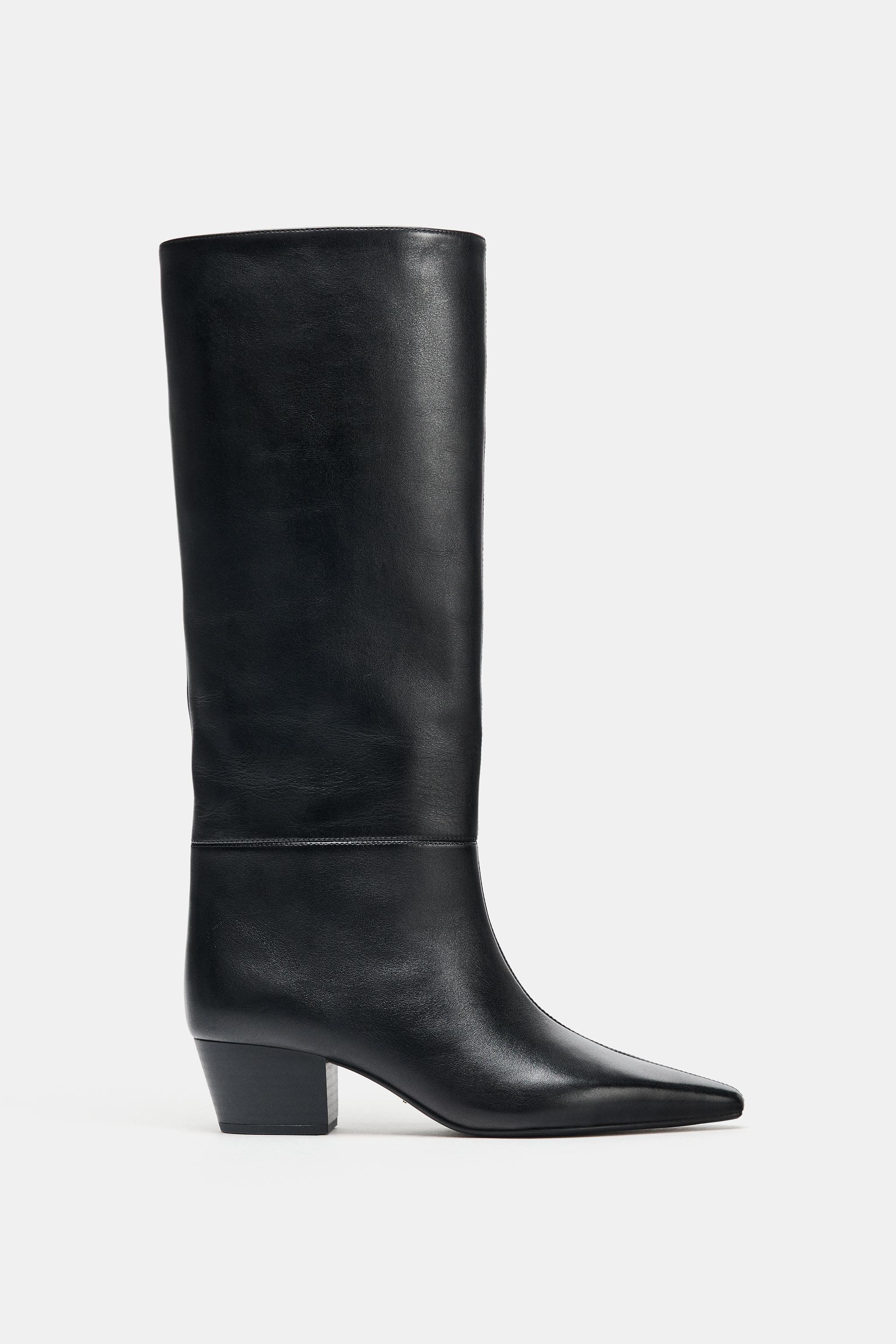 Heeled Leather Boots