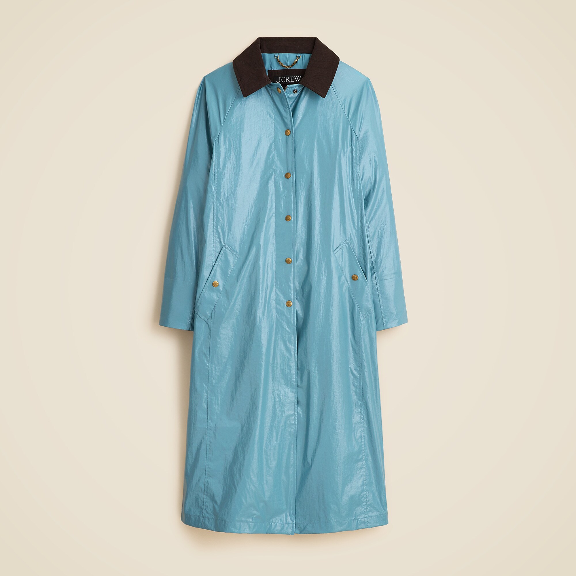 jcrew, Shiny Long Barn Jacket&amp;trade;
