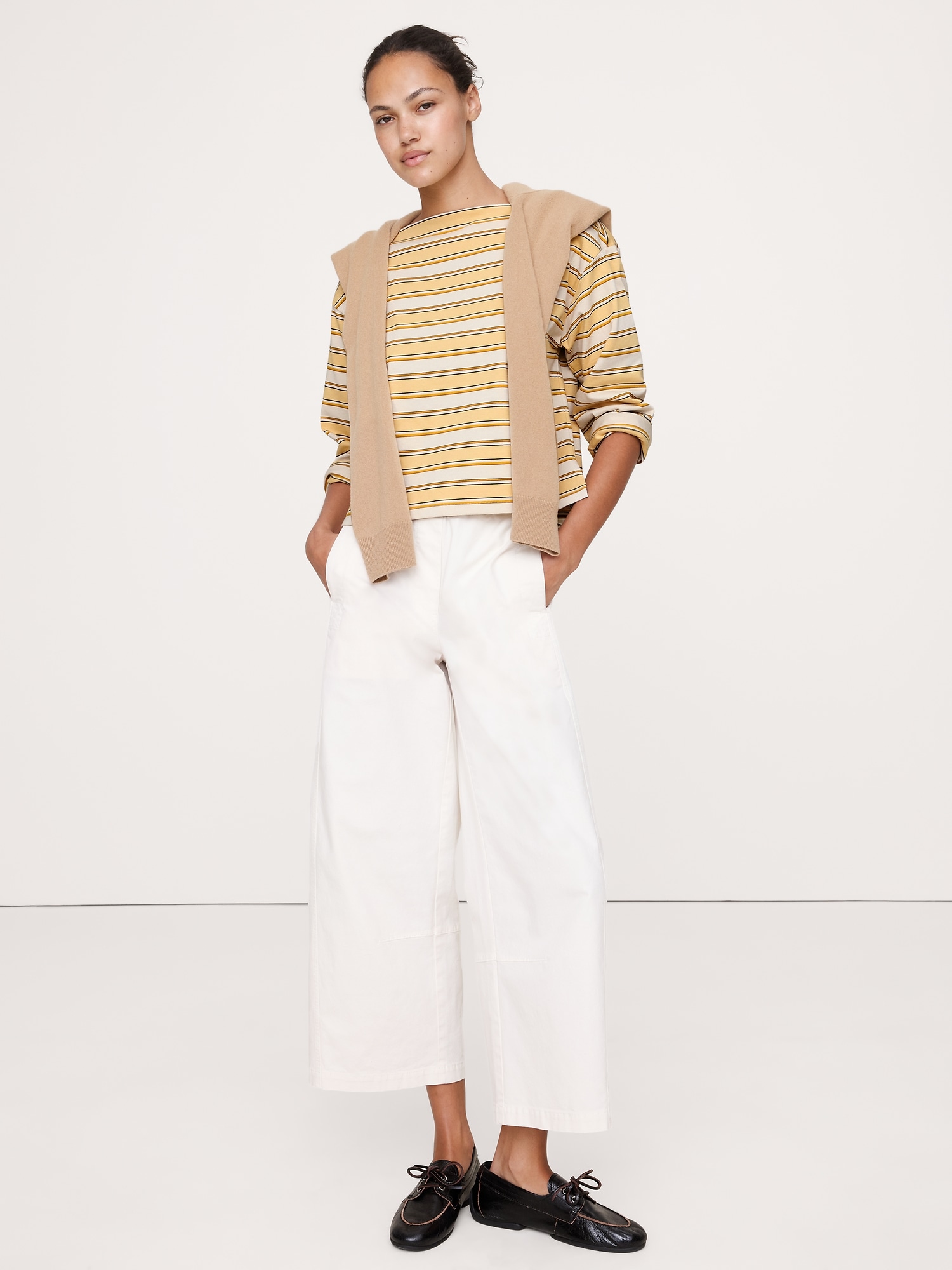 Relaxed Heavyweight Cotton Boat-Neck T-Shirt