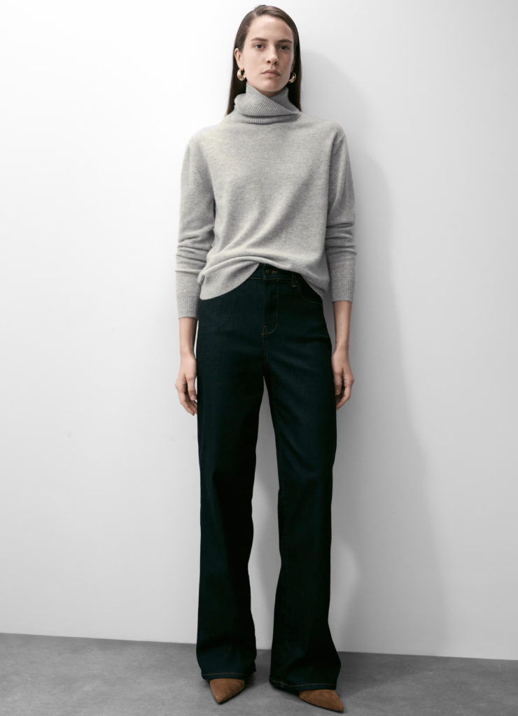 Pure Cashmere Roll Neck Jumper