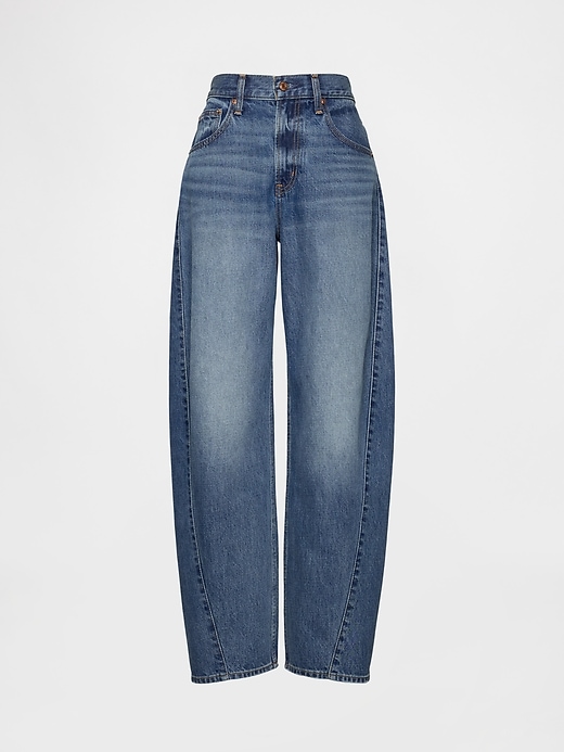 High Rise Baggy Barrel Jeans