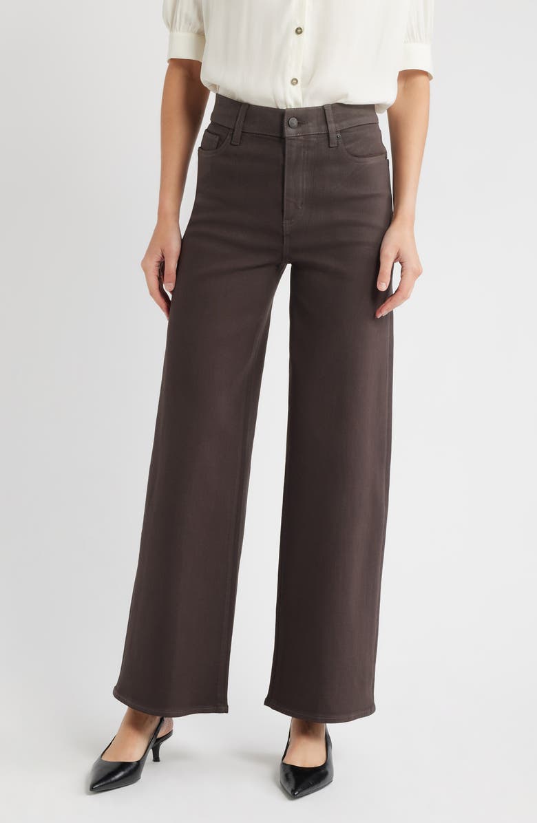 Le Slim Palazzo Coated High Waist Wide Leg Jeans