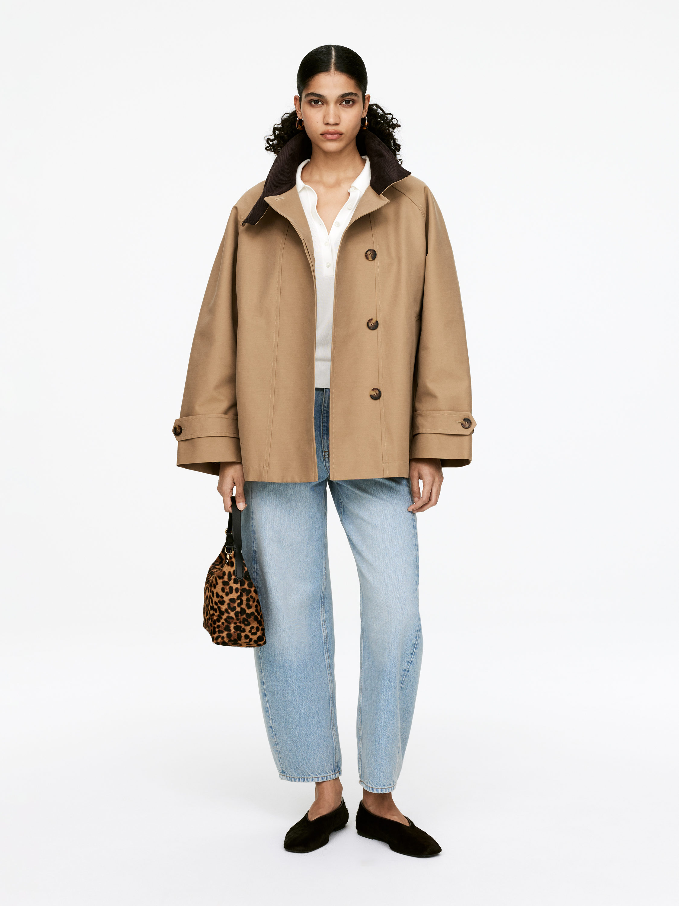 Lined Cotton Jacket &amp;ndash; Dark Beige &amp;ndash; Women &amp;ndash; Arket Gb