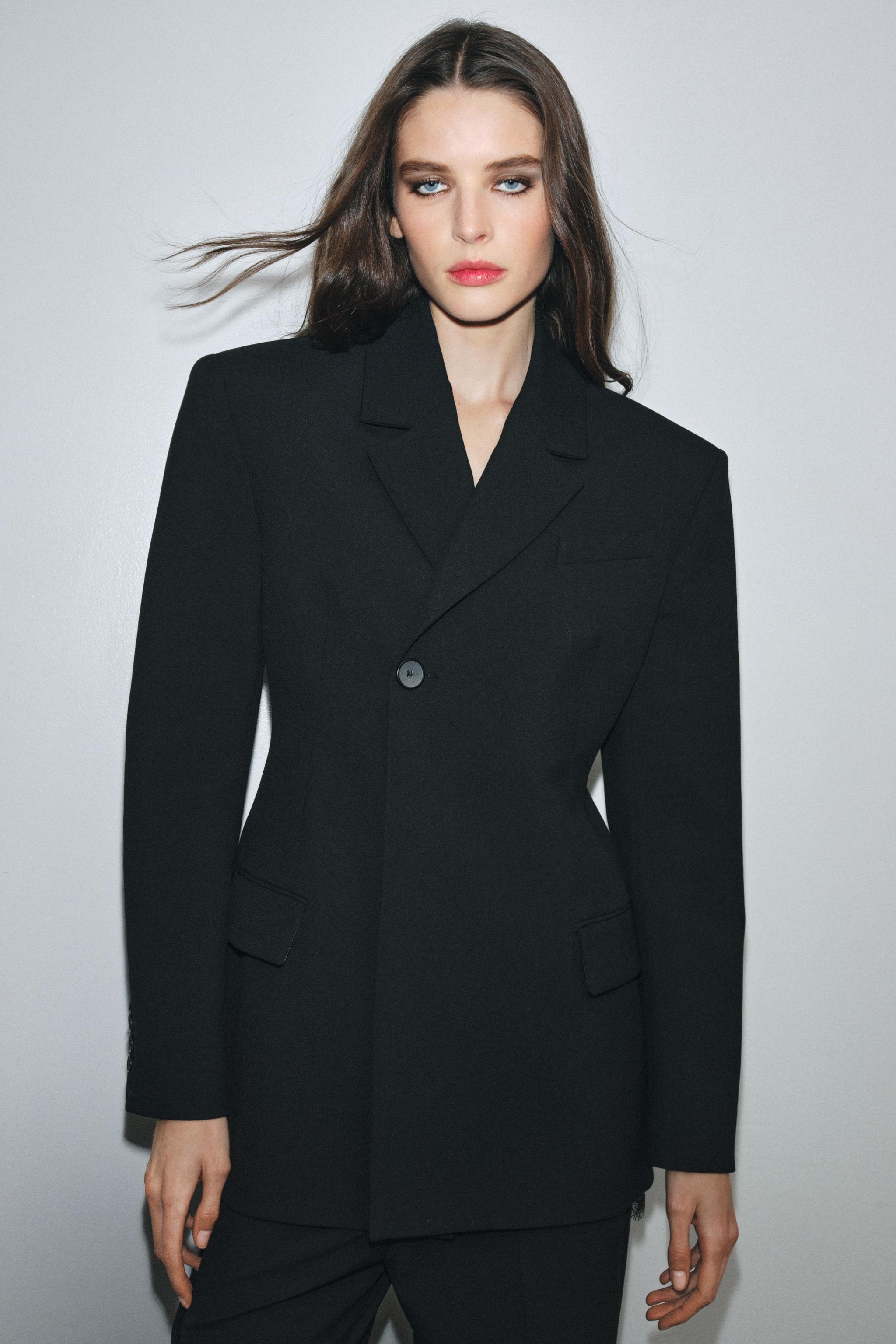 Zw Collection Tailored Button Blazer