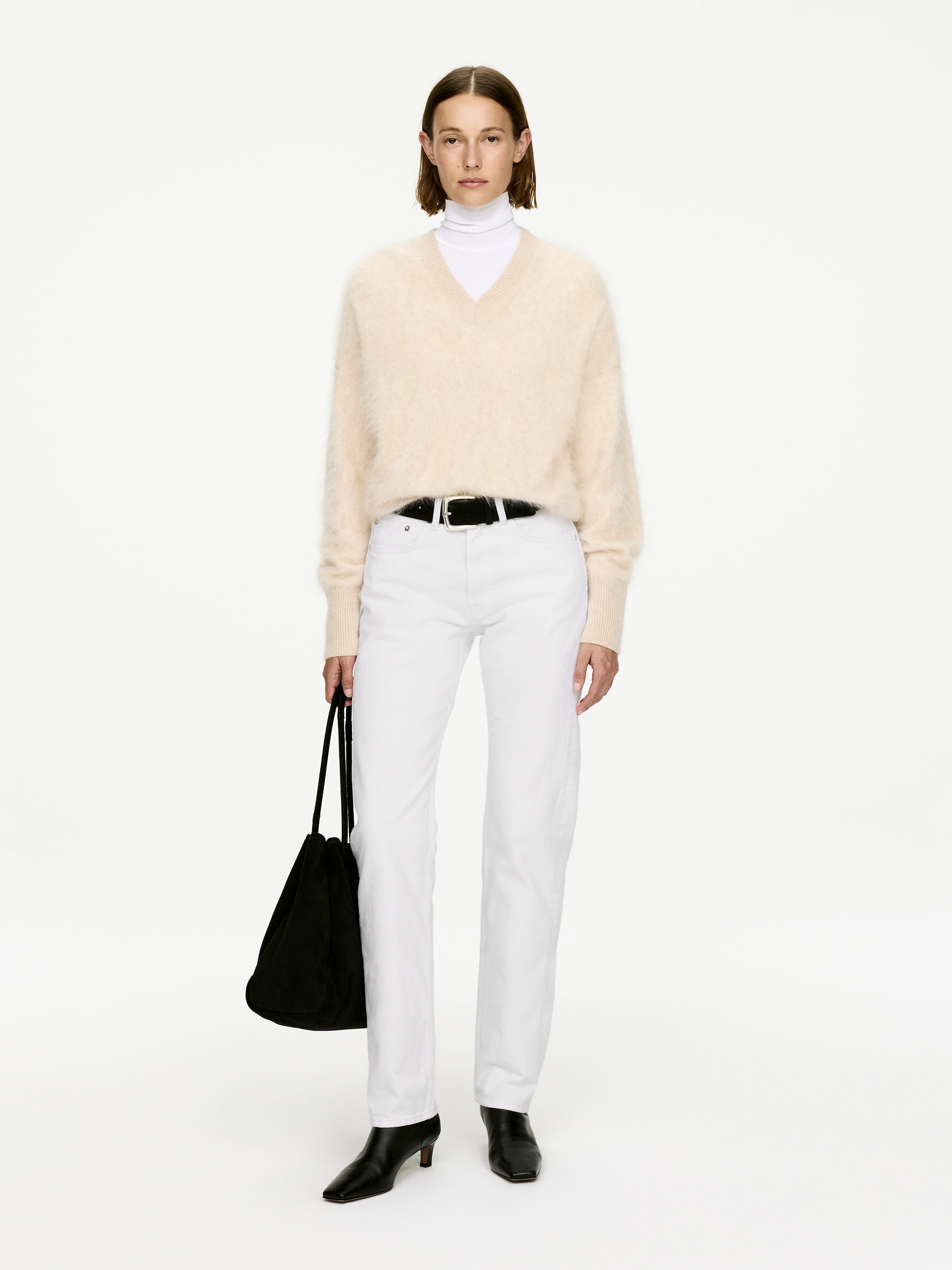 Snow Straight Jeans &amp;ndash; White &amp;ndash; Women &amp;ndash; Arket Gb