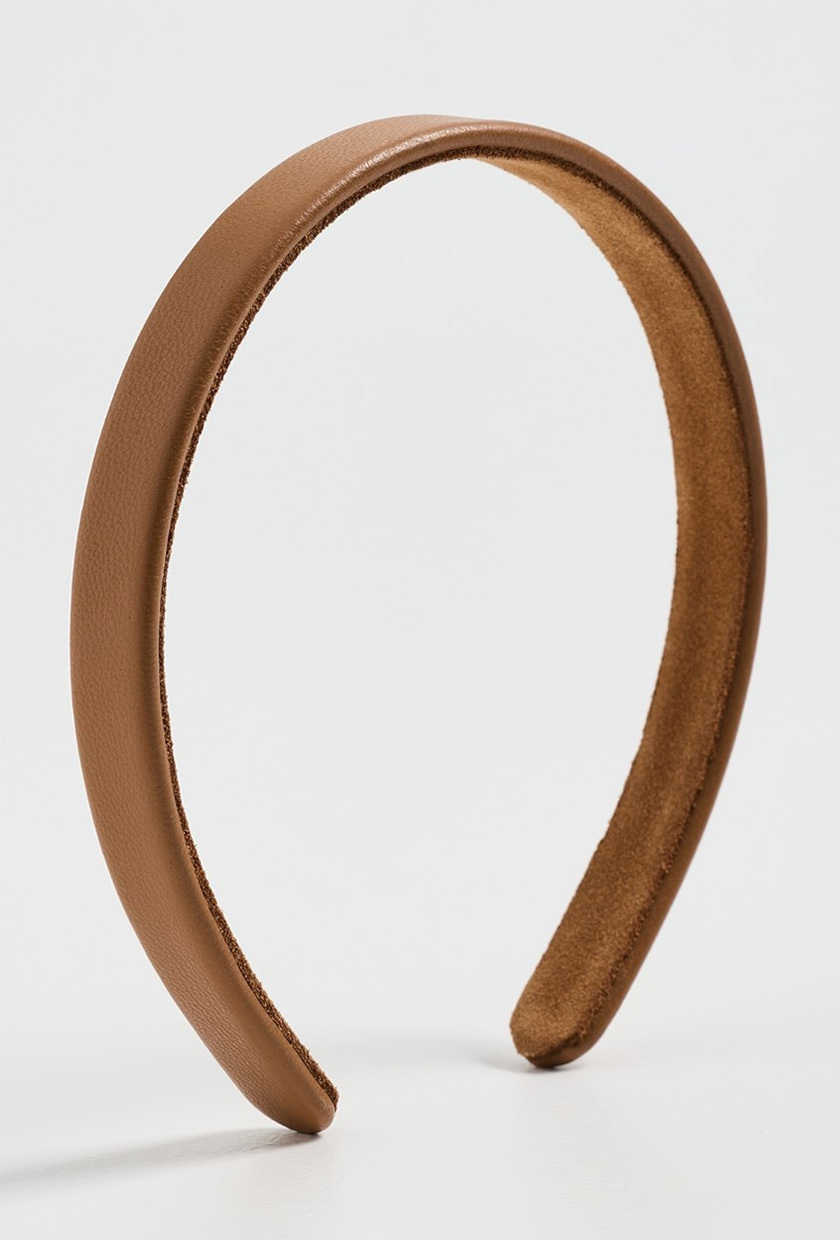 Jennifer Behr Leon Headband in Saddle