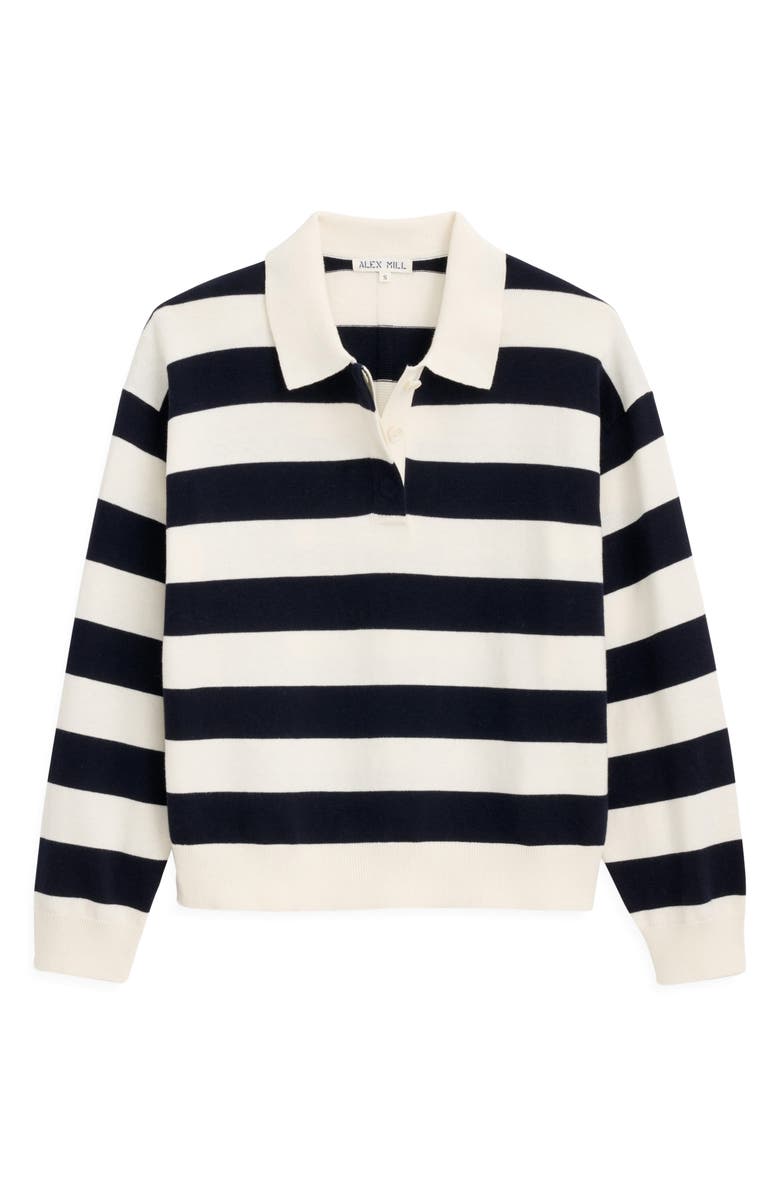 Bond Stripe Oversize Cotton &amp;amp; Cashmere Polo