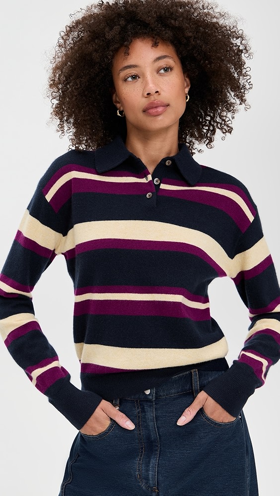 Guest in Residence Collegiate Stripe Polo