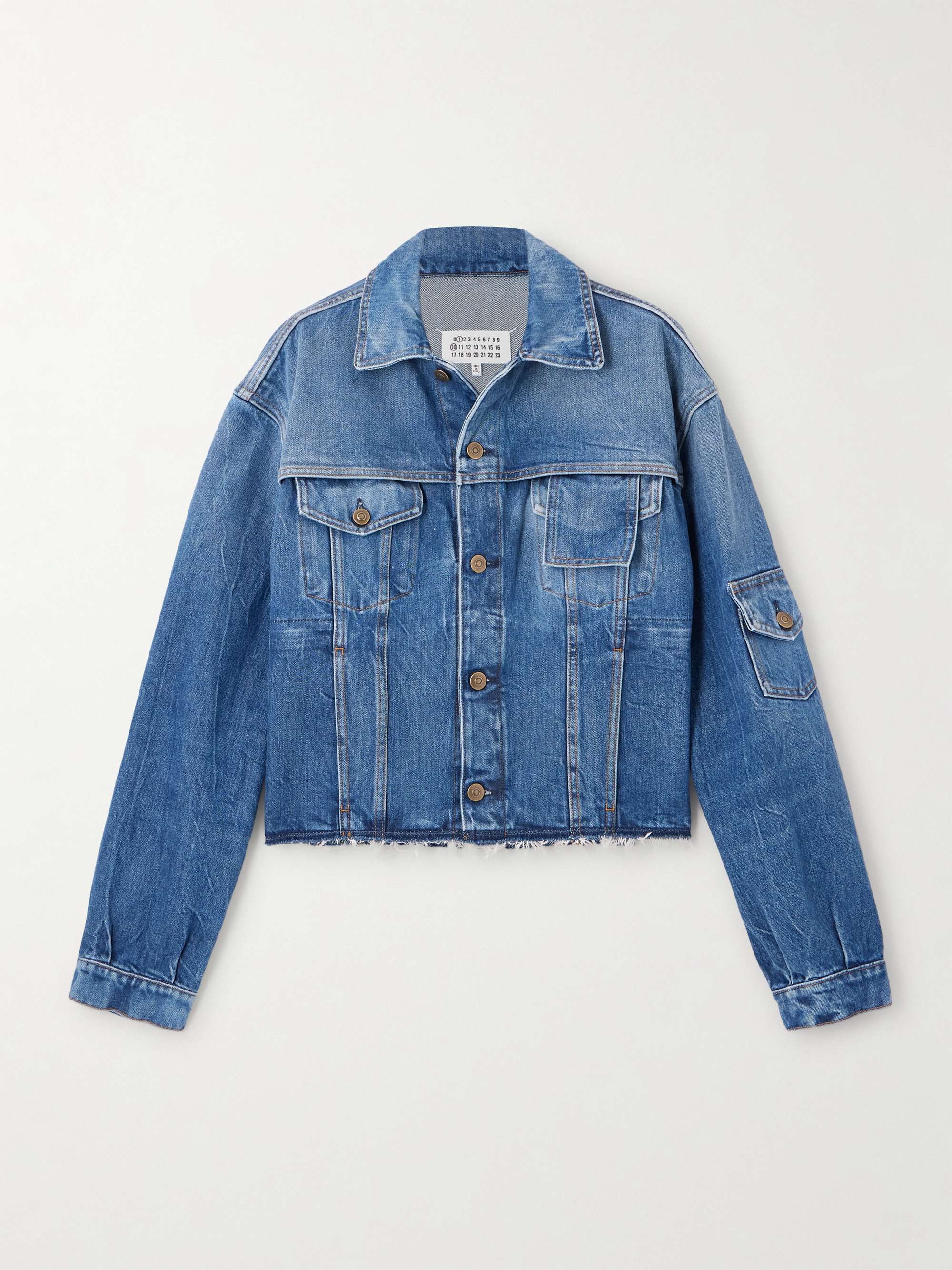 Sports Frayed Denim Jacket