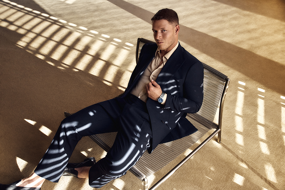 Movado Icon Christian McCaffrey wears the Museum Imperiale.