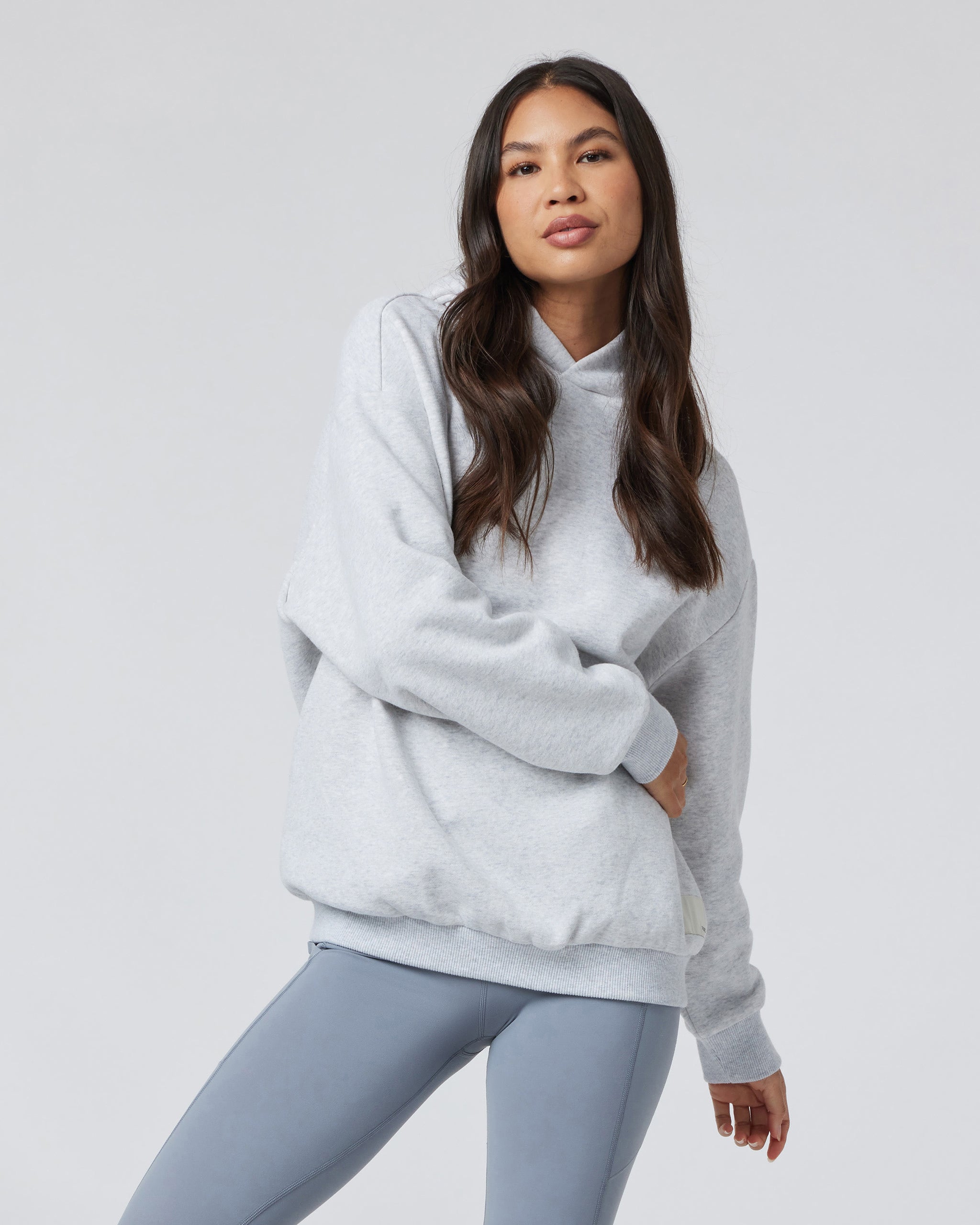 Restore Oversized Hoodie - Pale Grey Heather - Xxs