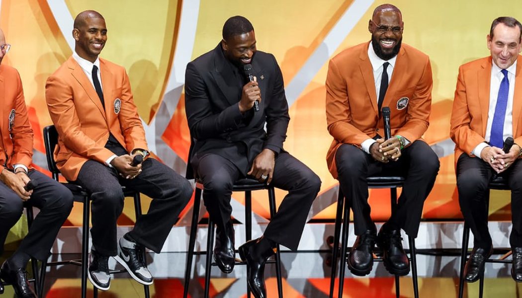 LeBron James Enters the Hall of Fame With the "Redeem Team" in Historic Enshrinement