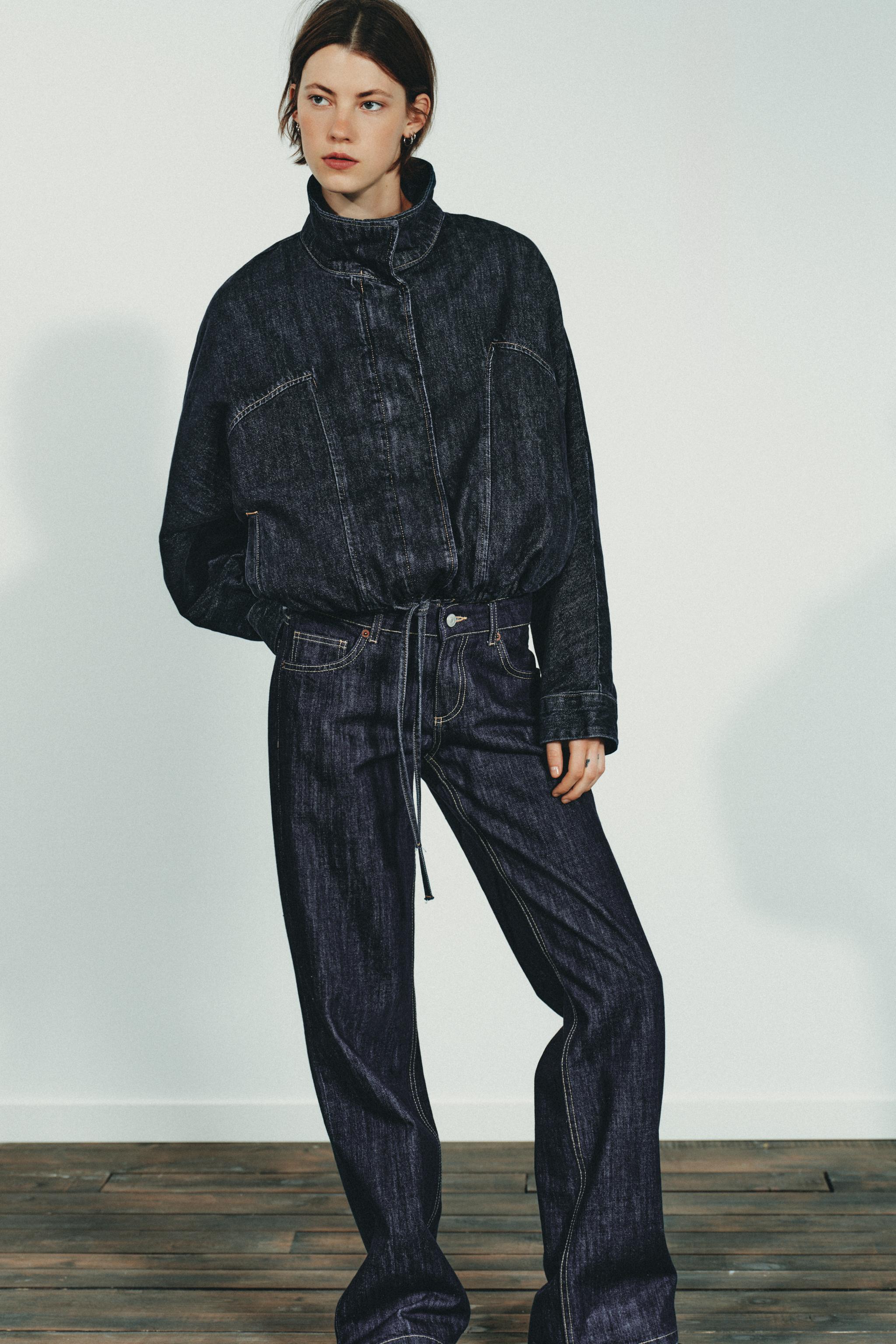 Trf Batwing Sleeve Denim Jacket