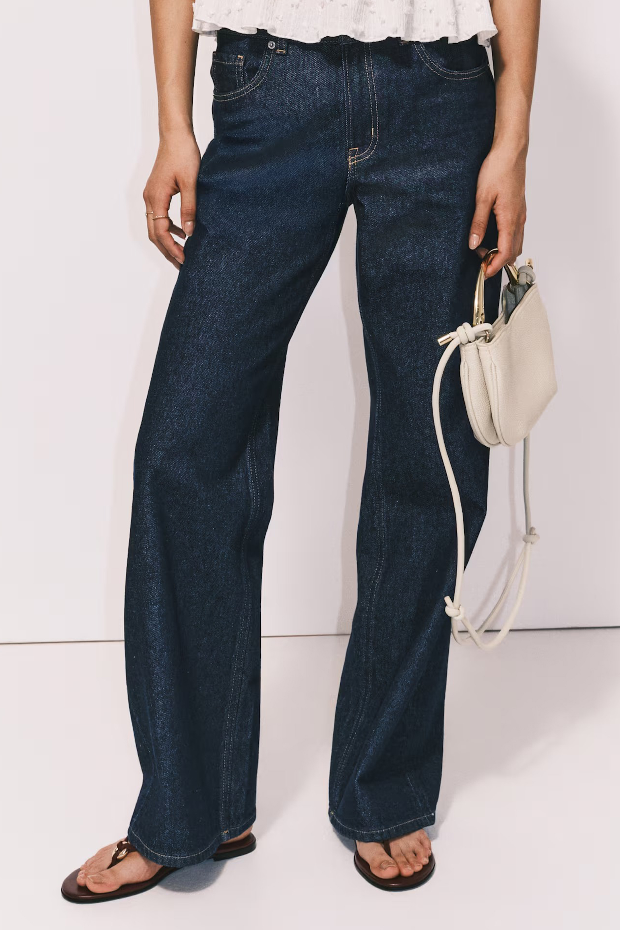 H&amp;amp;M, Bleecker High Rise Wide Leg Jeans