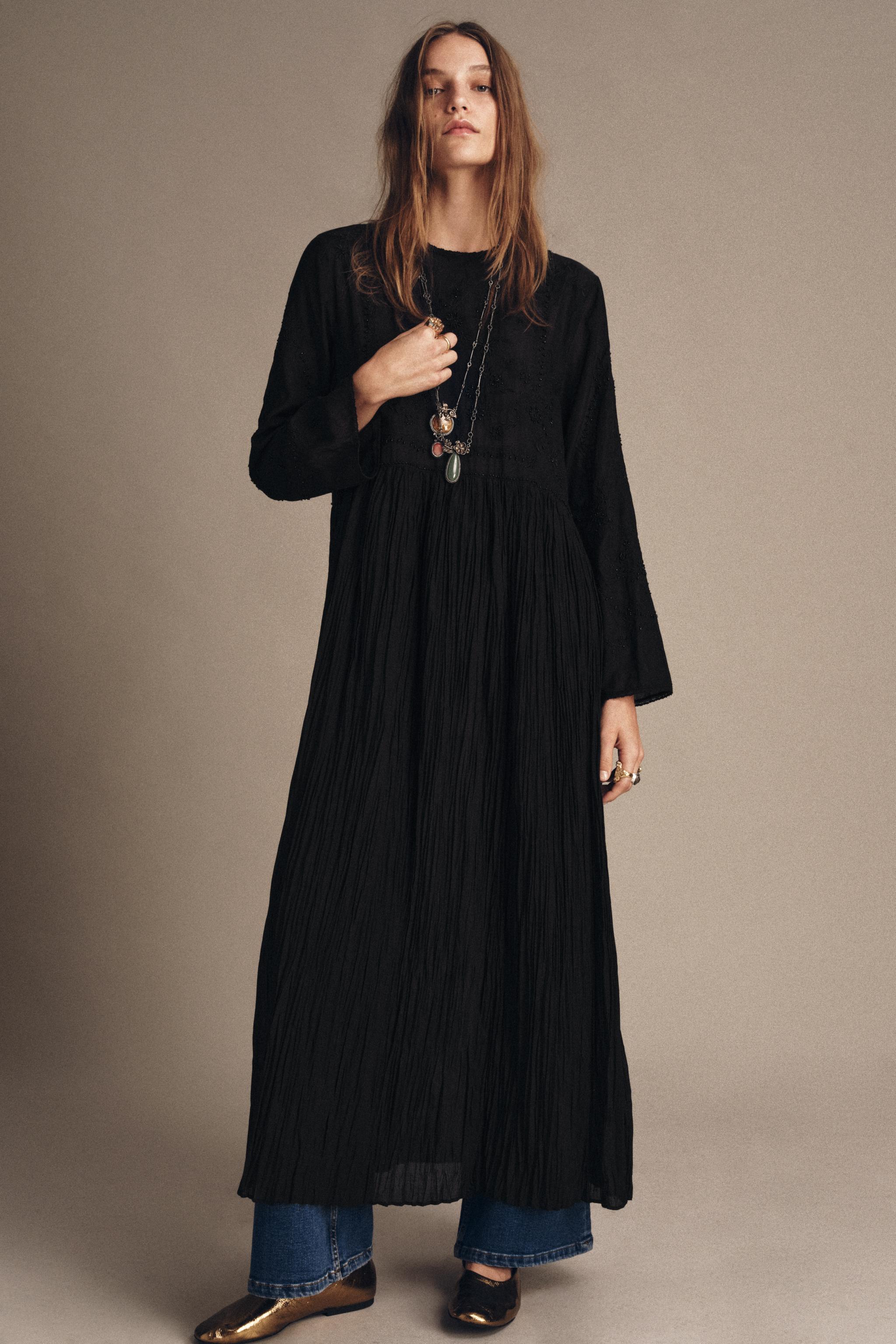 Zw Collection Embroidered Dress With Beads