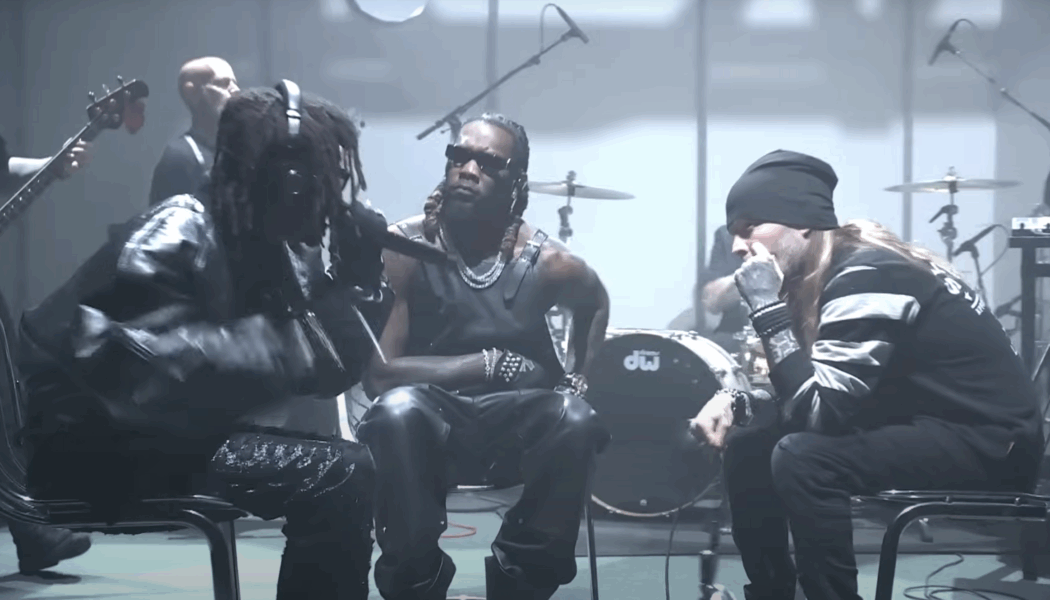 Rappers Offset and JID Perform "Bodies" with Drowning Pool on Fallon