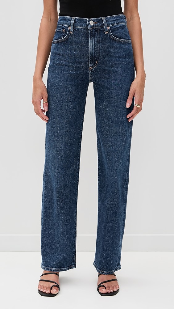 Agolde Harper Jeans Mid Rise Relaxed Straight Jeans
