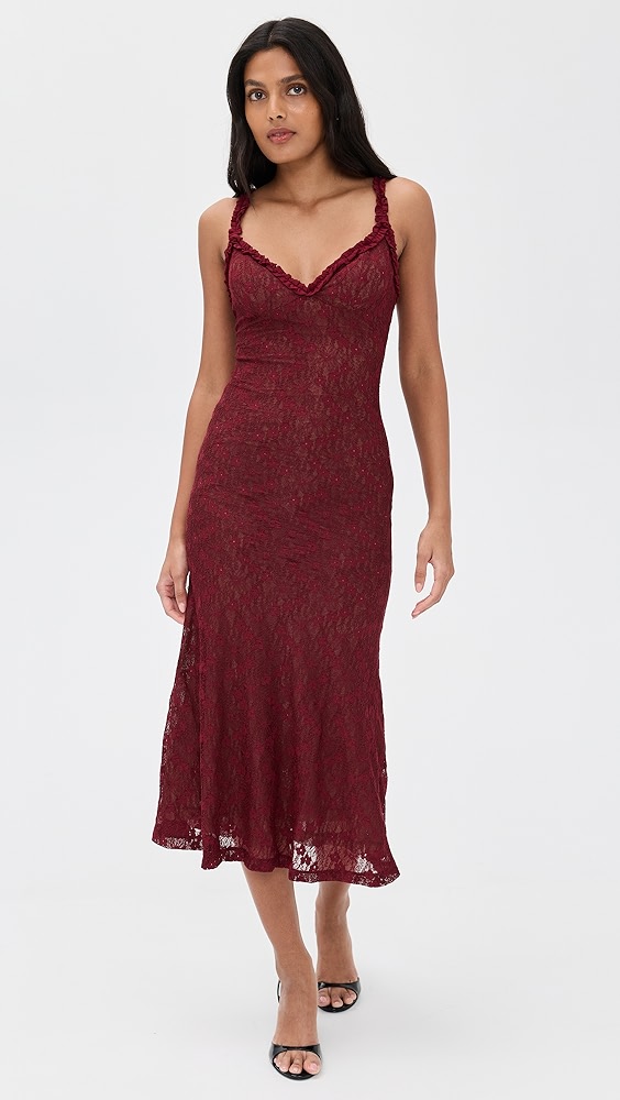 Bardot Alegra Stretch Lace Midi Dress