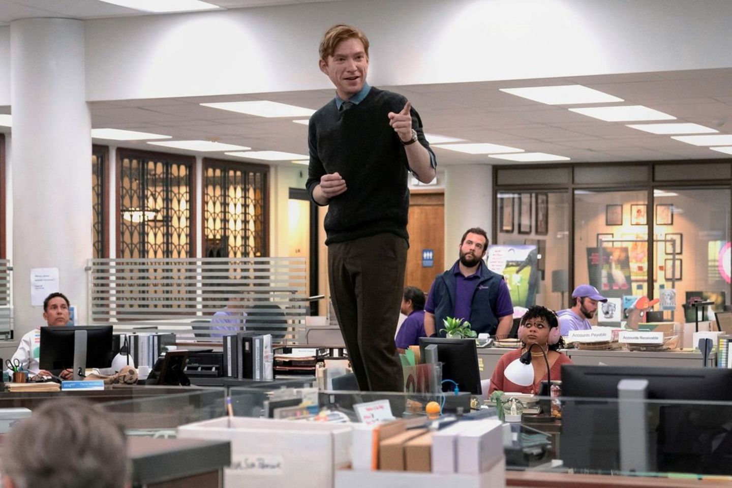 Domhnall Gleeson in "The Paper".