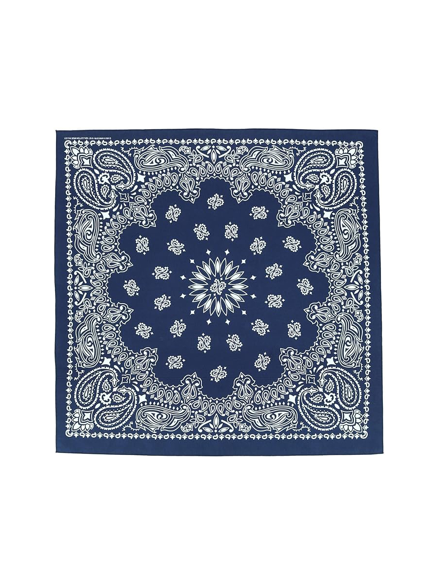 CTM, Ctm Unisex Cotton Giant-Danna 35 Inch Large Bandana, Navy