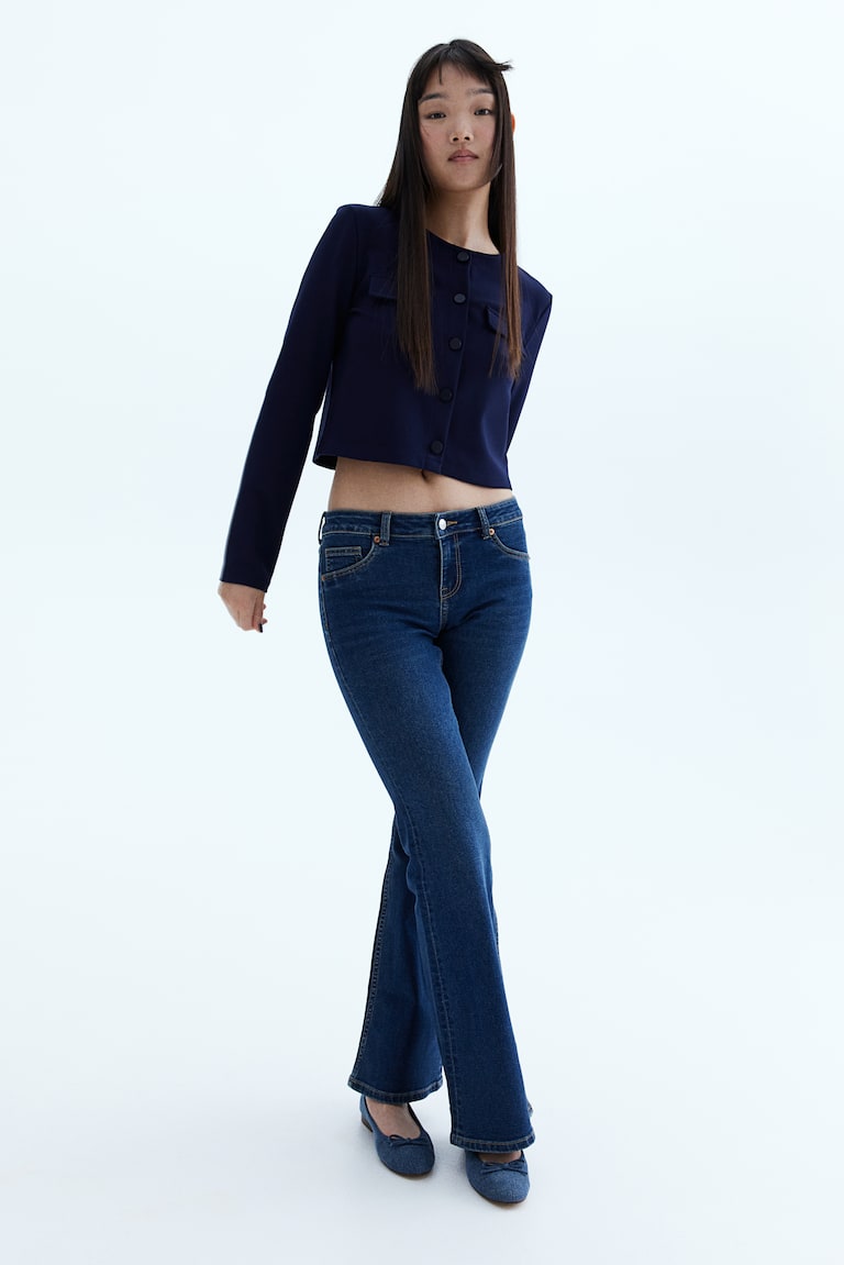 Pocket-Detail Jersey Cardigan