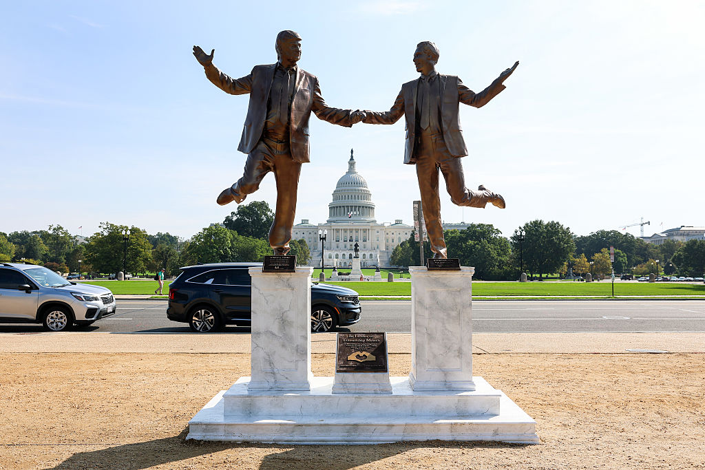 Statue Of Donald Trump And Jeffrey Epstein Holding Hands Appears On National Mall