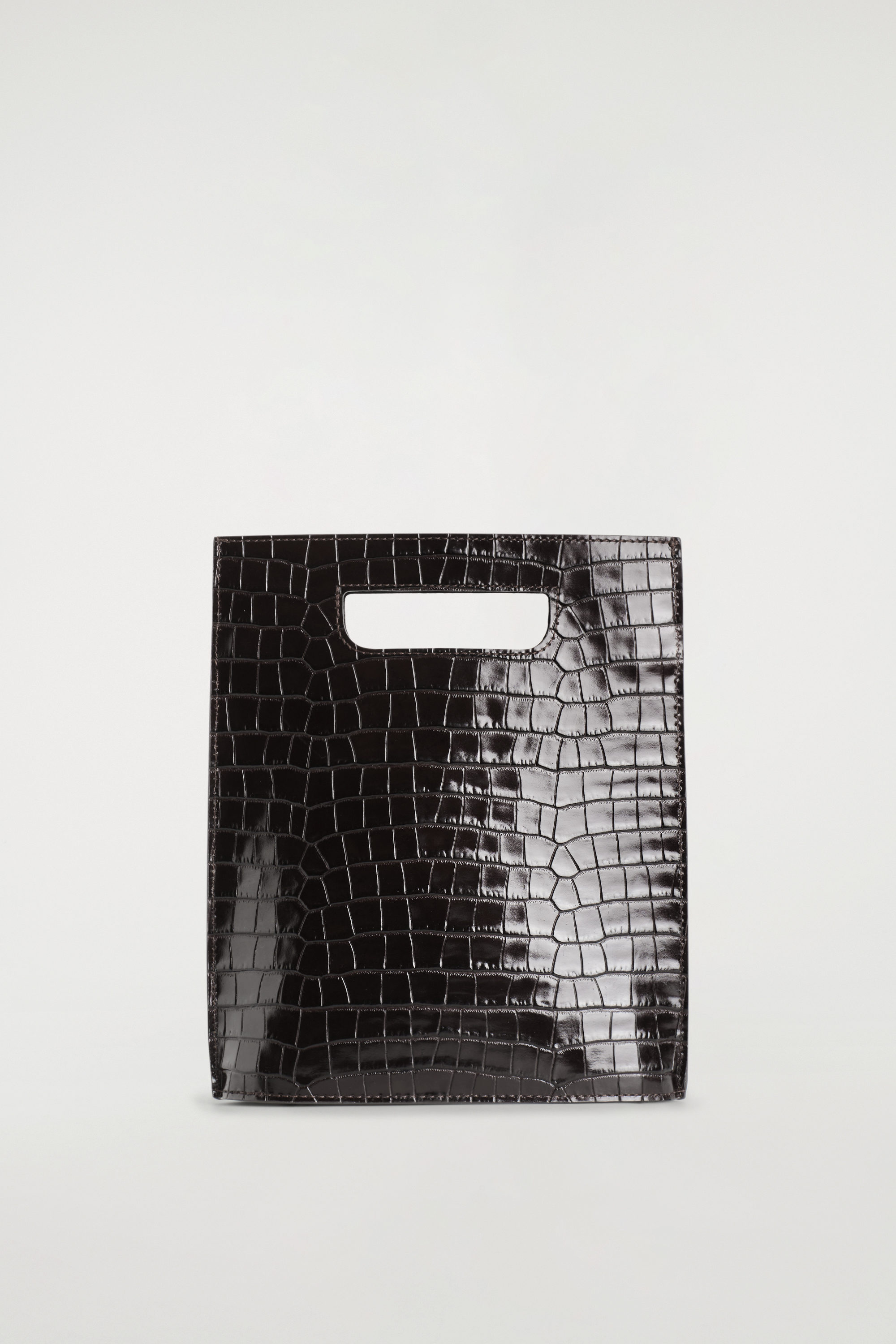 Folio Mini Bag - Croc-Embossed Leather