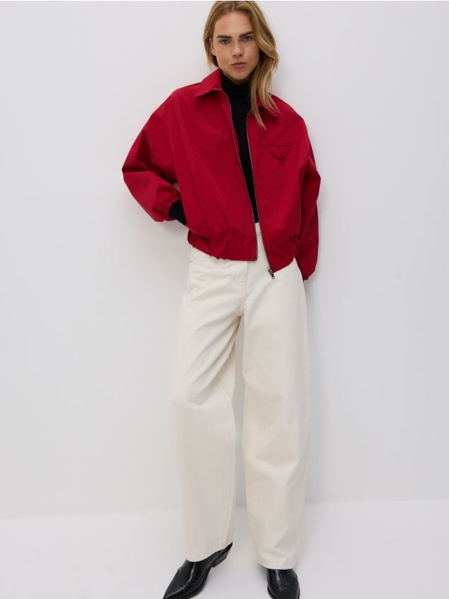 Bomber Jacket With Collar