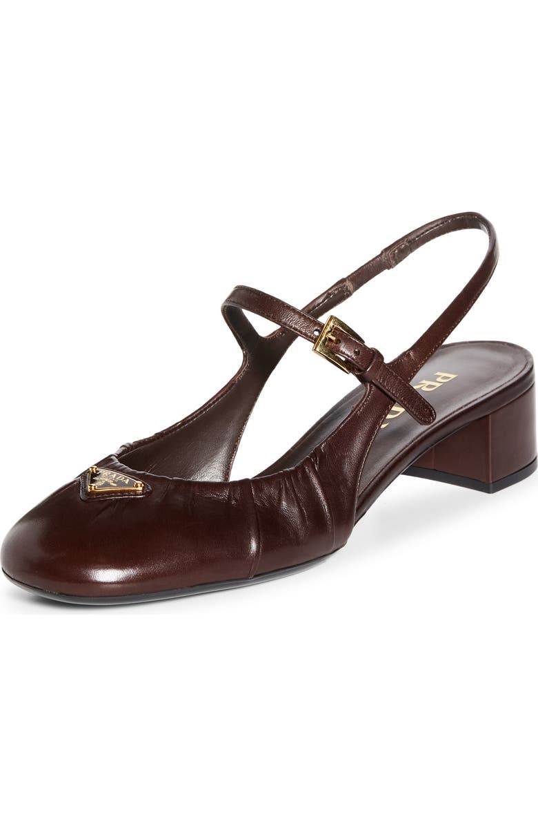 Ruched Mary Jane Slingback Pump