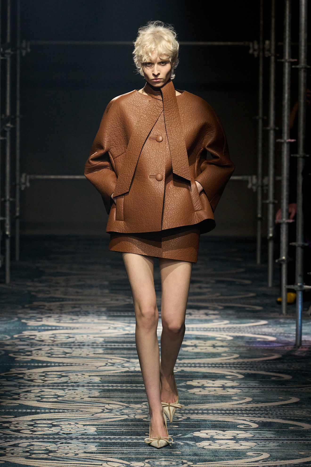 Prada F/W 25 runway, Antiqued Leather Pumps