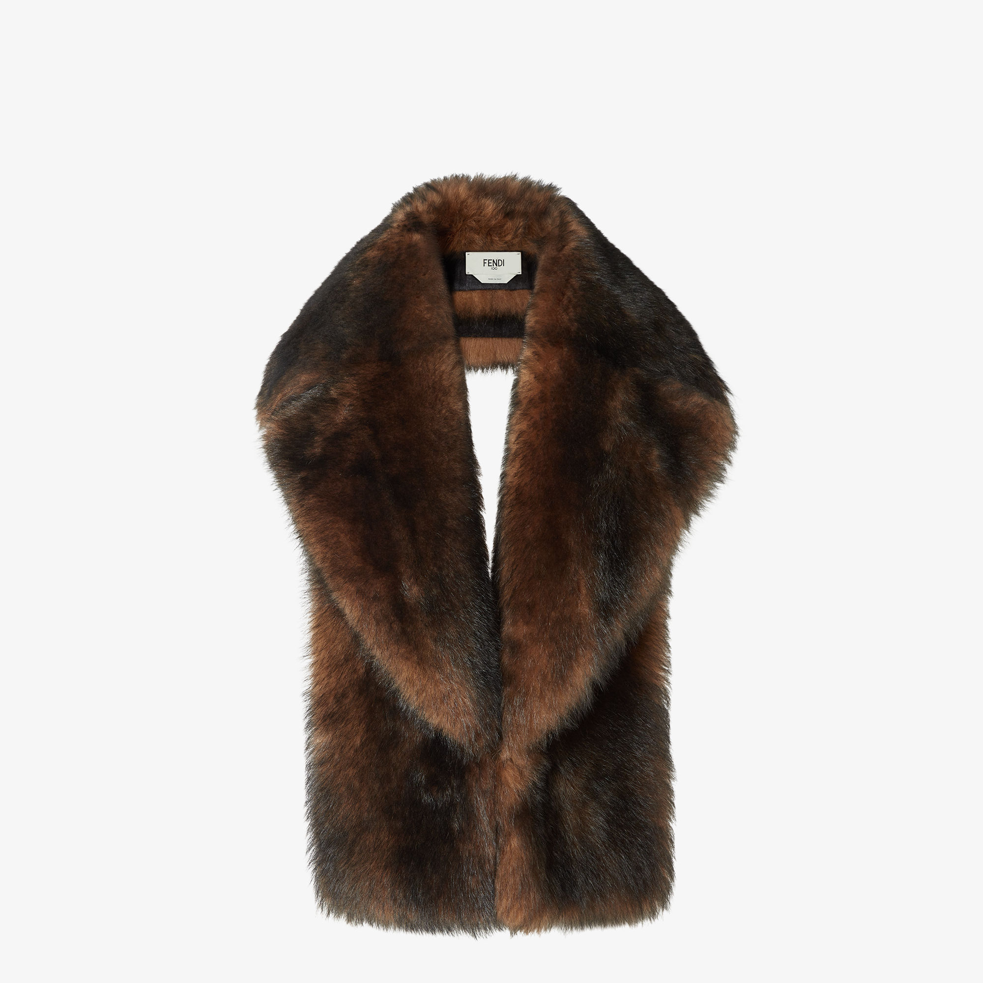 Scarf Ocher &amp;lsquo;dorsato&amp;rsquo; Shearling Scarf