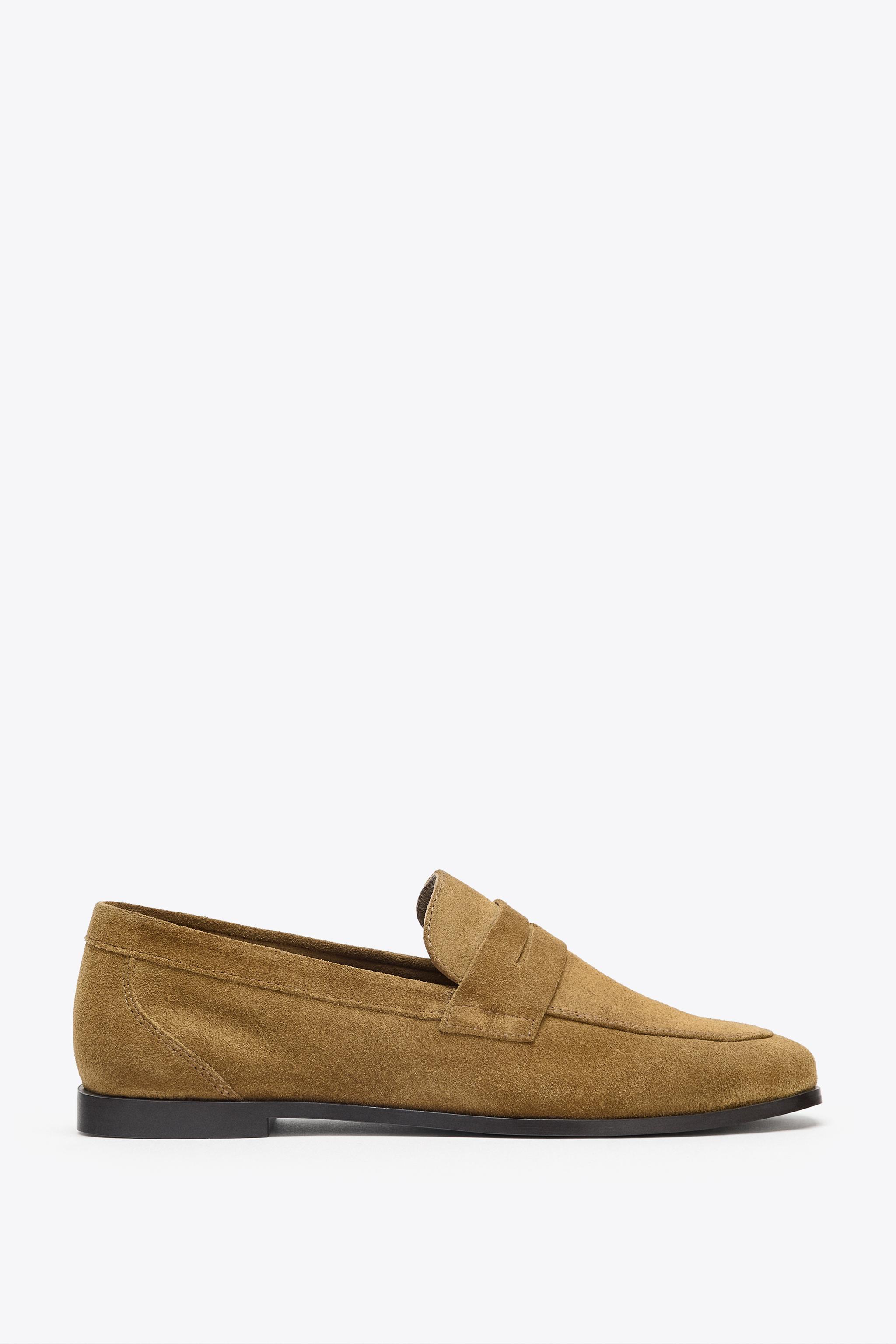Split Leather Loafers