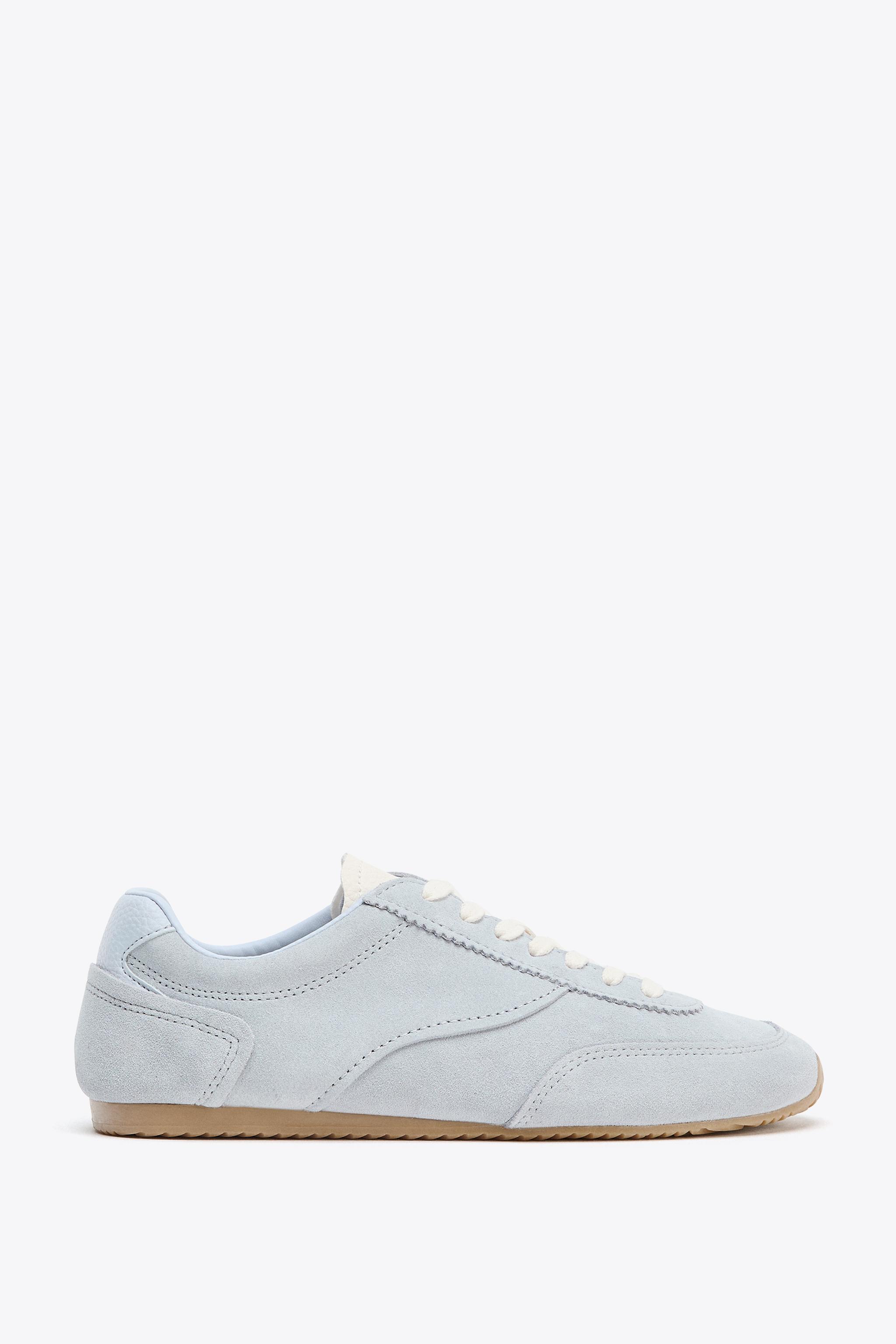Contrast Leather Sneakers