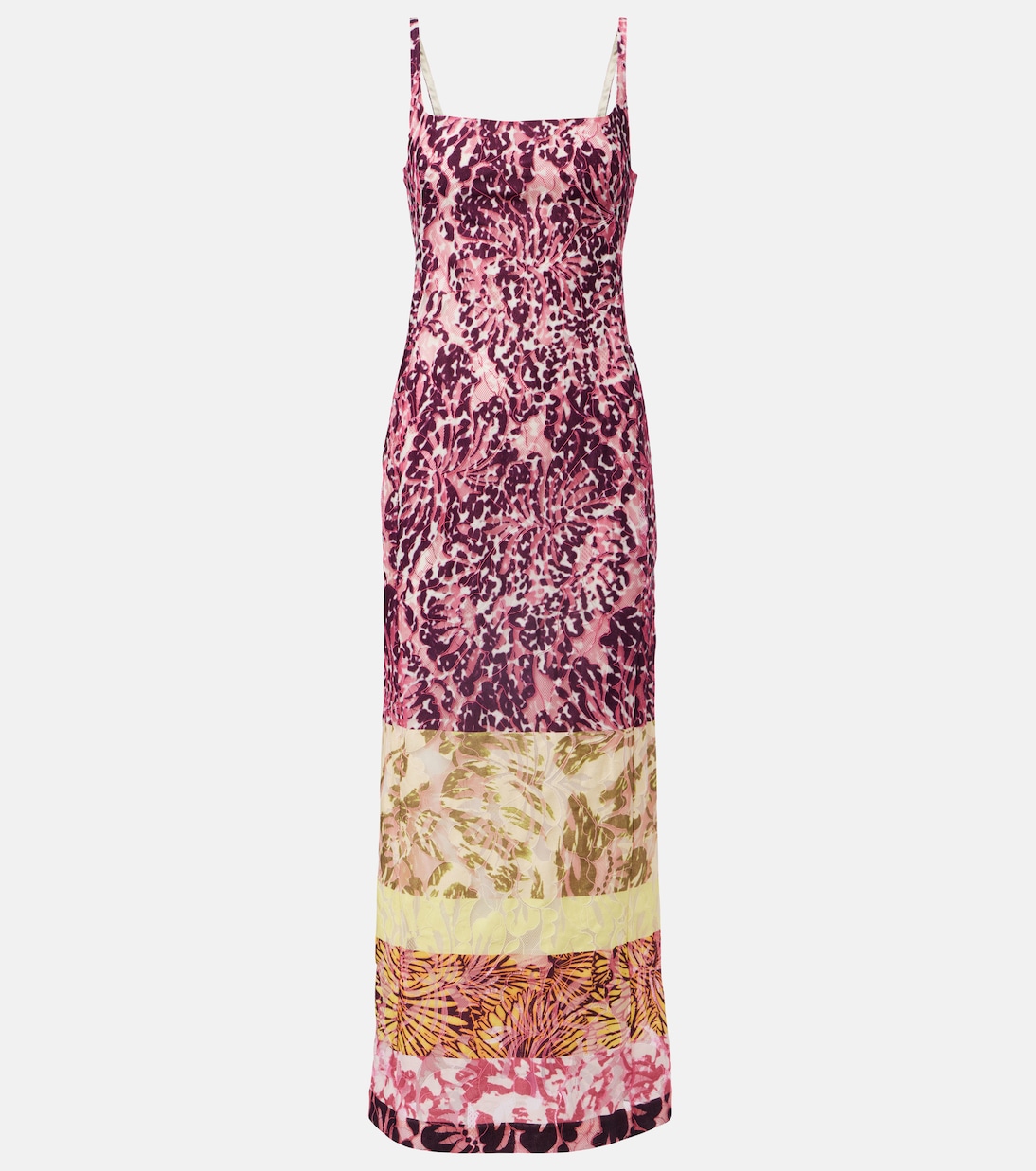 Printed Patchwork Maxi Dress