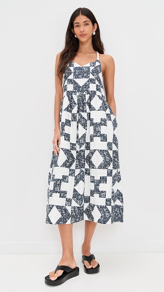 Sea Ana Patchwork Print Tank Dress