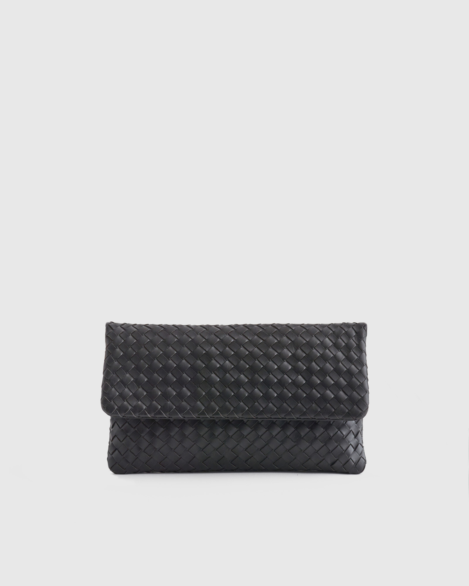 Quince Italian Leather Handwoven Convertible Clutch