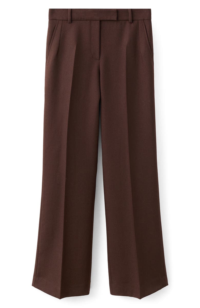 Selection Pleat Front Straight Leg Wool Pants
