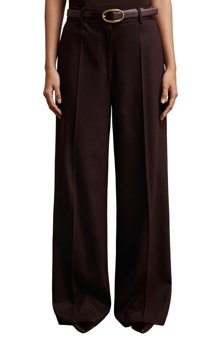 Solene Wool Blend Wide Leg Pants