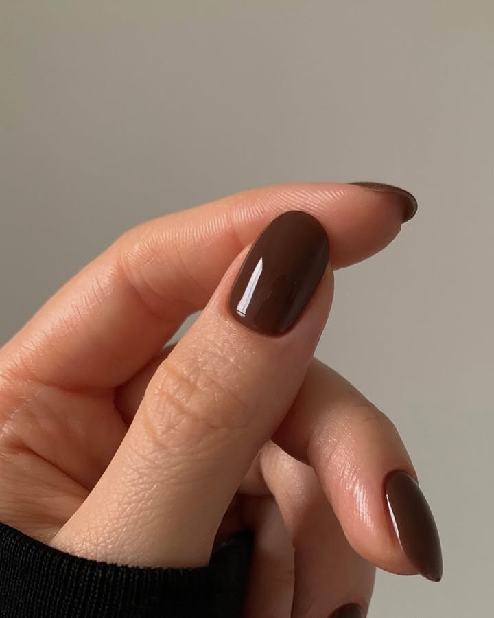A chocolate manicure by Georgia Rae