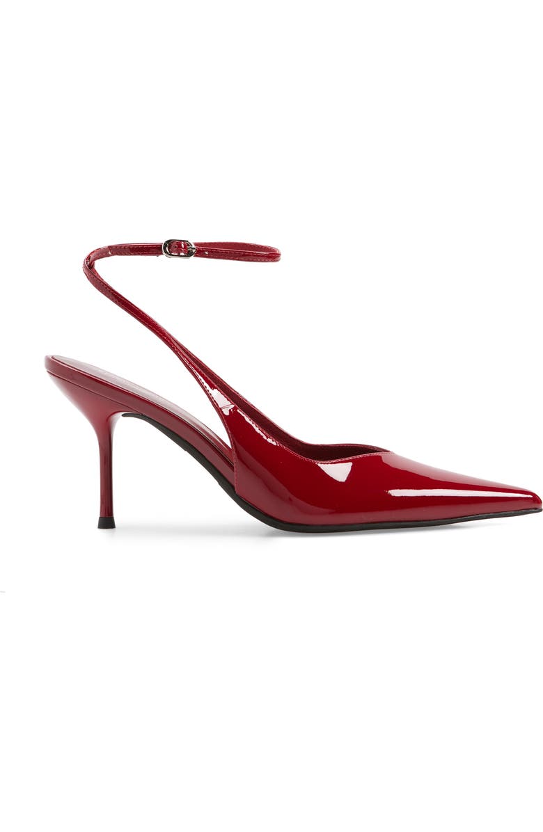 Executive Ankle Strap Pointed Toe Slingback Pump