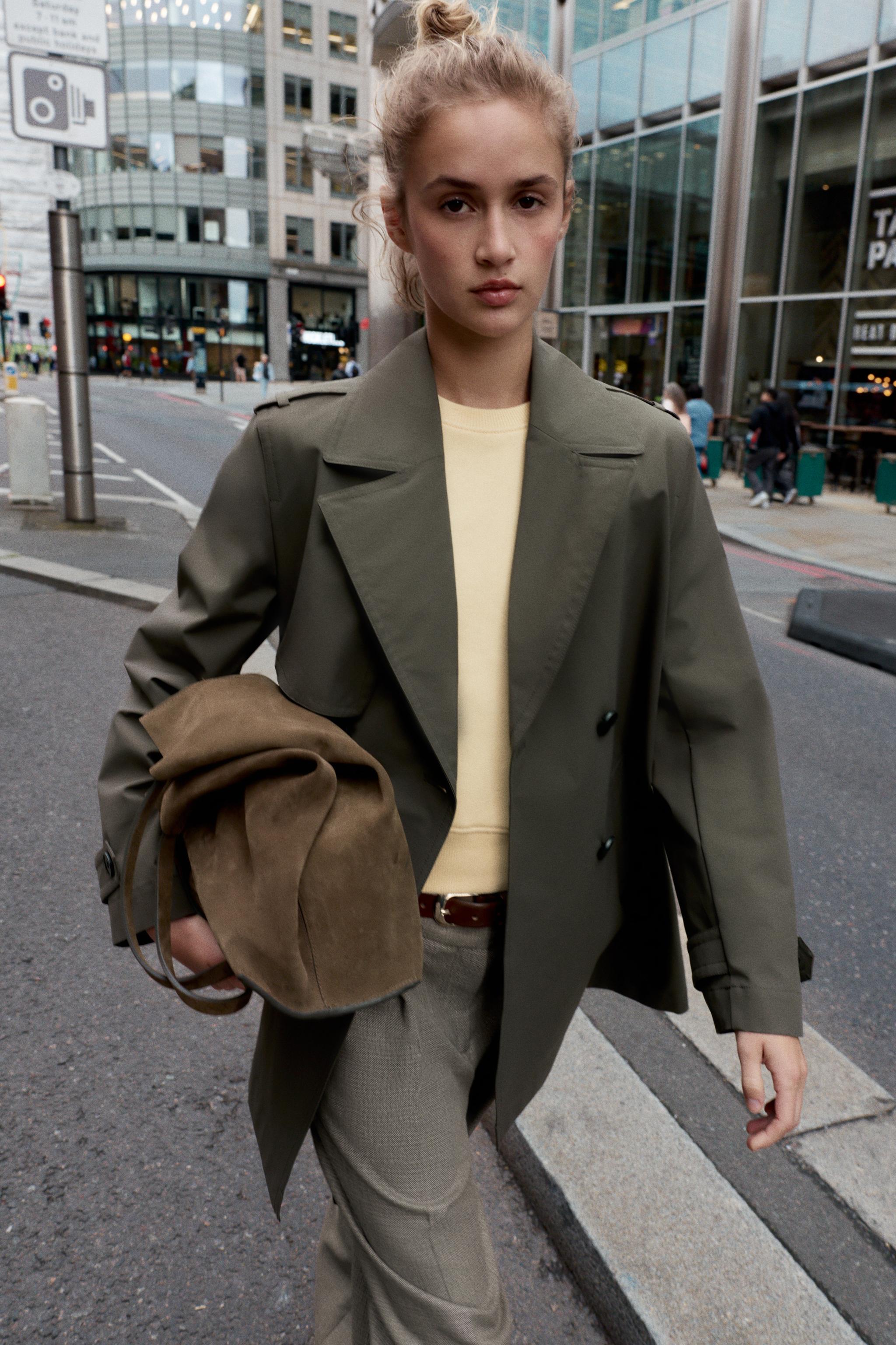 Double-Breasted Water Repellent Windproof Trench Coat