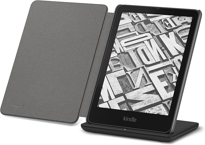 Amazon, Kindle Paperwhite Signature Edition Essentials Bundle Including All-New Kindle Paperwhite Signature Edition (32gb) - Black, Fabric Cover - Black, and Wireless Charging Dock