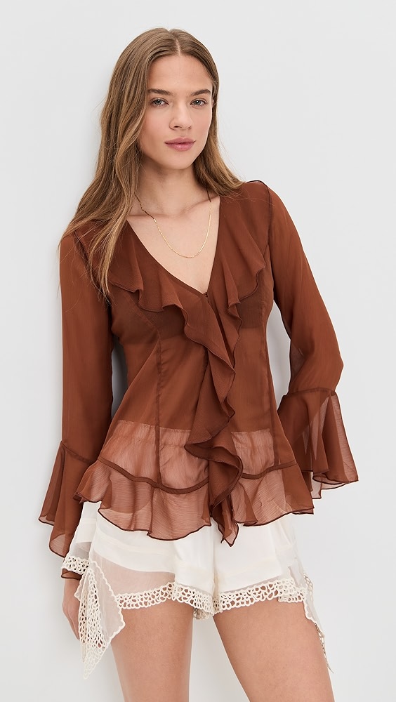 Free People Bali Tulula Chiffon Top