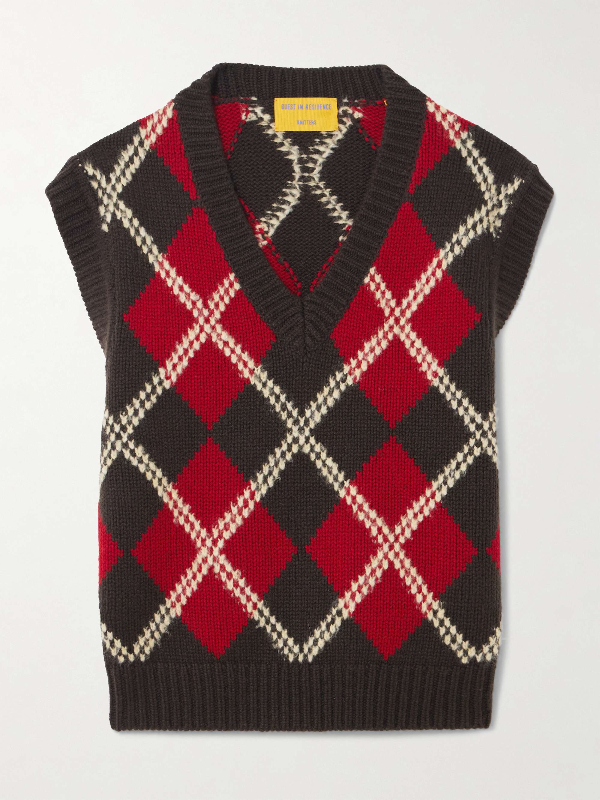 Argyle Wool-Blend Vest