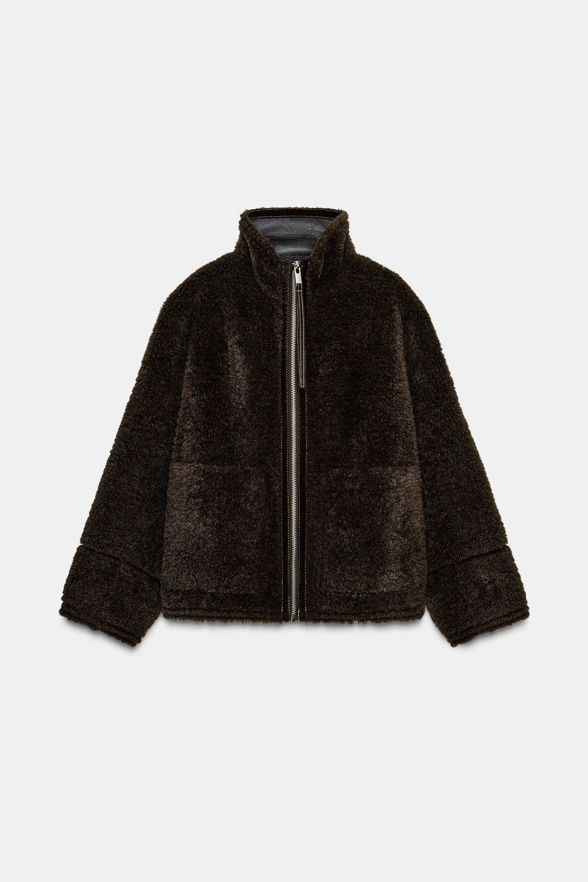 Zw Collection Faux Shearling Double-Faced Jacket