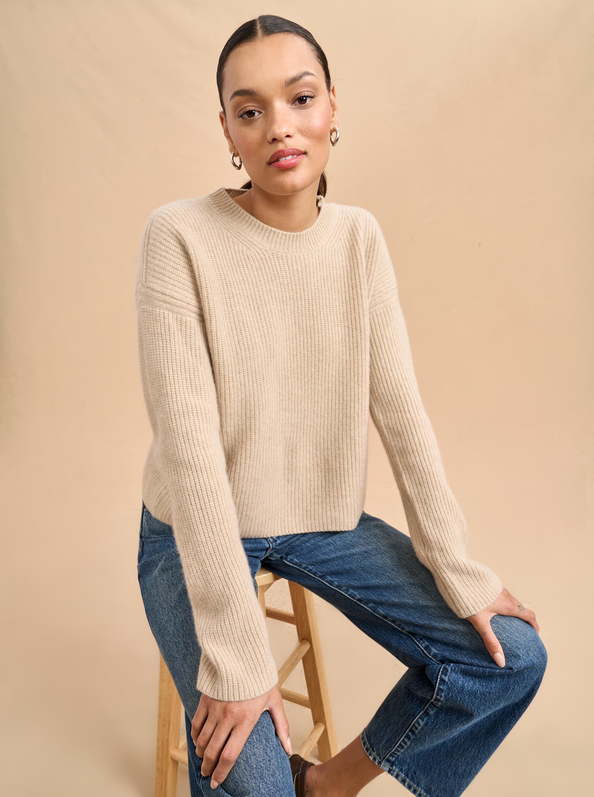 Mini Toujours Sweater Xxs in Tan