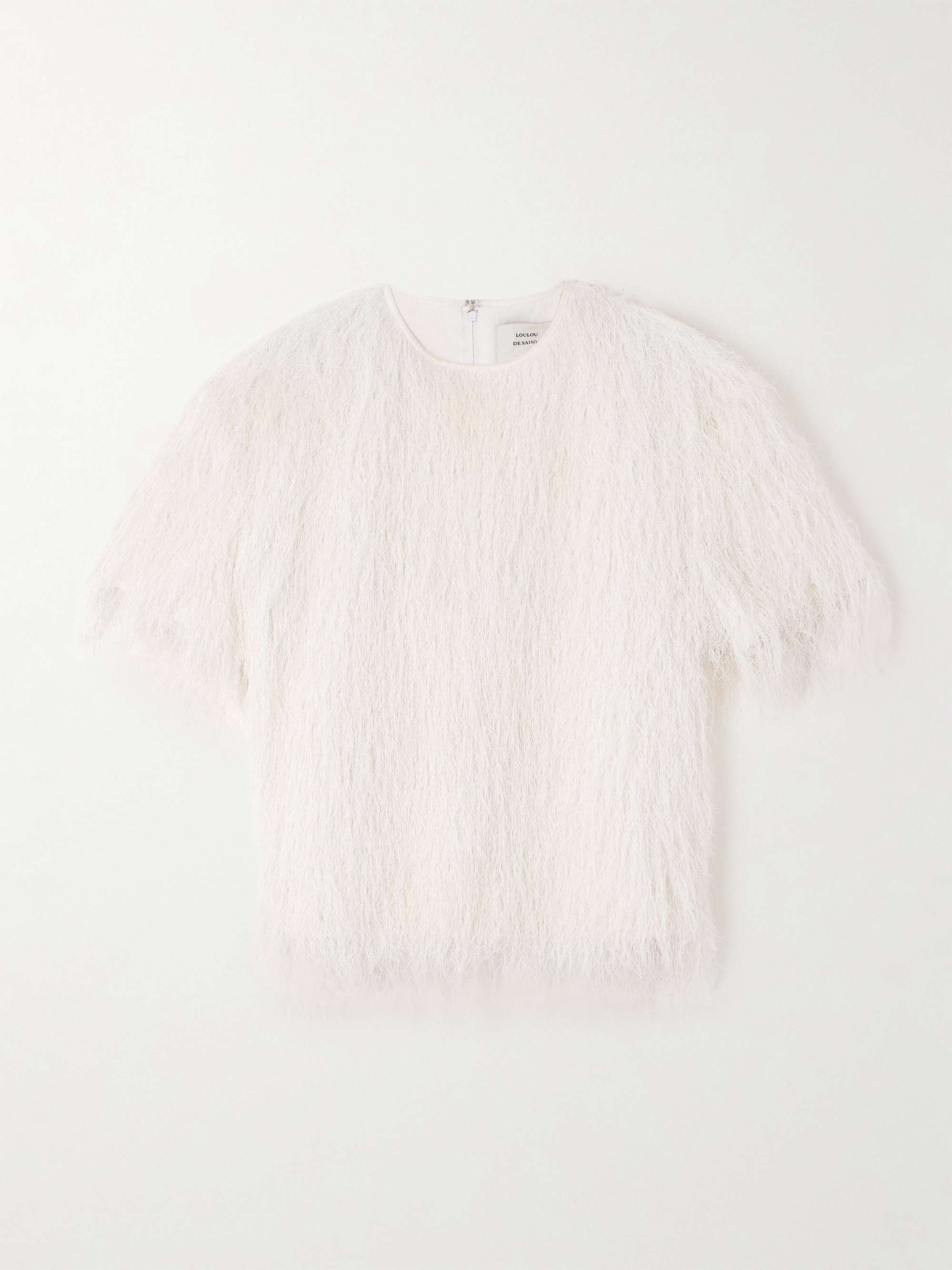 Zaro Fringed Jersey Top