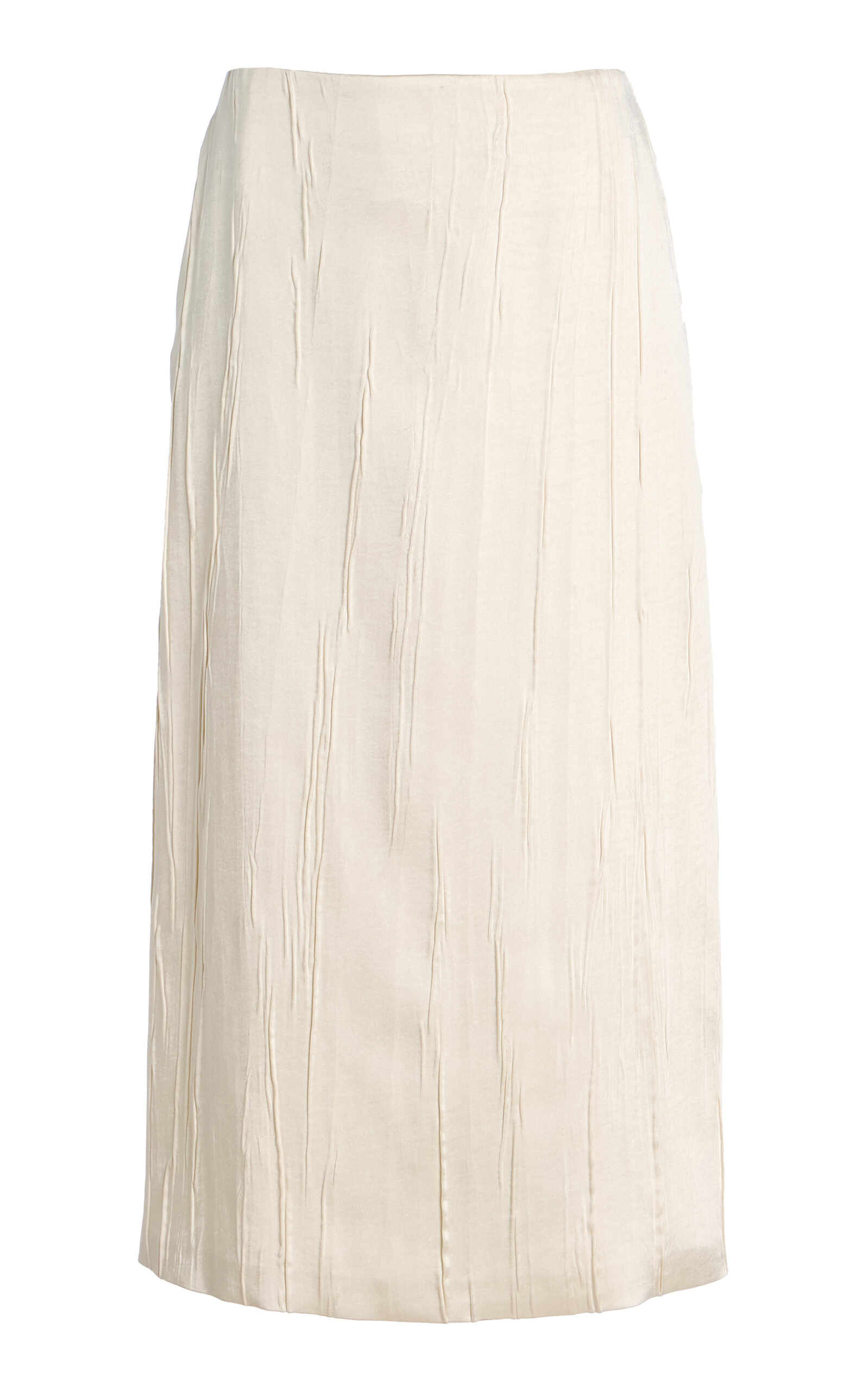 The Tierney Textured Satin Midi Skirt