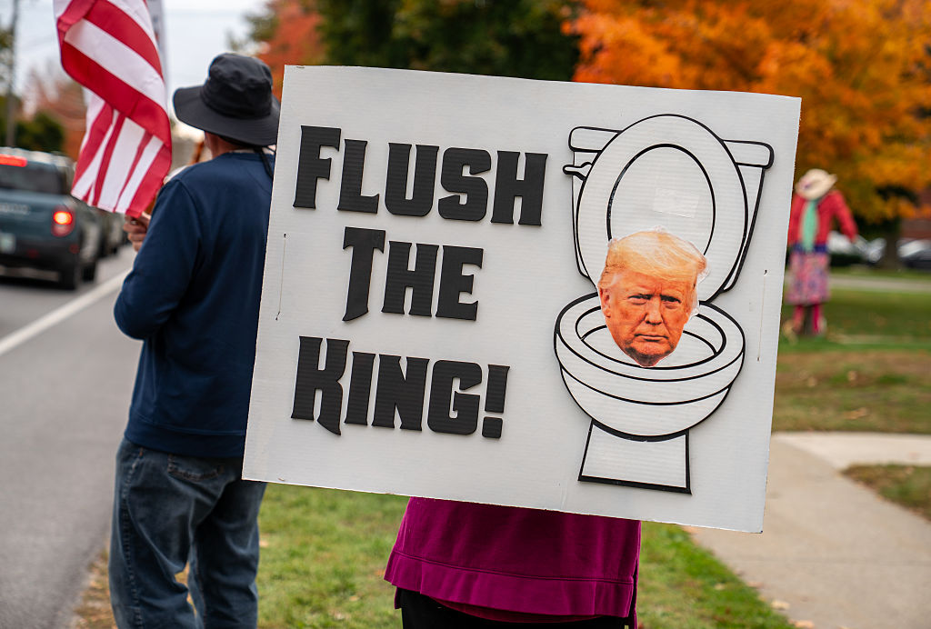 Donald Trump Posts AI-Video of Him Dumping Feces On Protestors